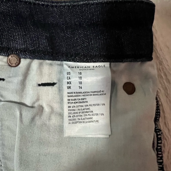 American Eagle Dark Blue Jean Shorts - Picture 3 of 4